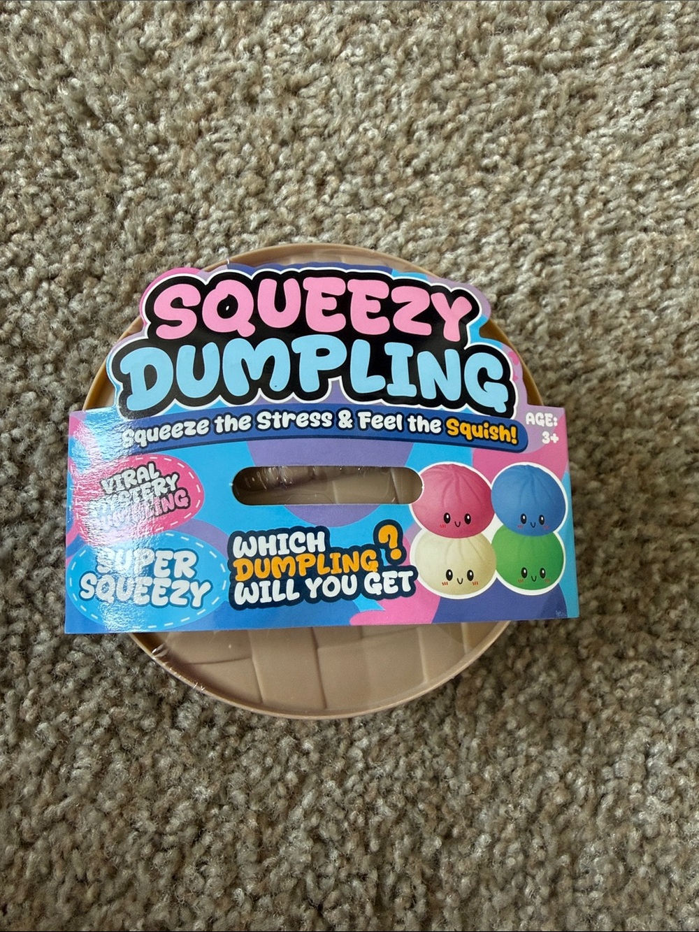 Squeezy Dumpling Stress Toy - Brown Dumpling